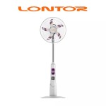 Lontor Rechargeable Standing Fan +Remote And USB+Solar Panel Port