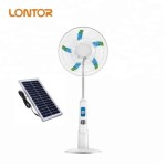 Lontor 18 Inch Rechargeable Standing Fan With 20watts Solar Panel